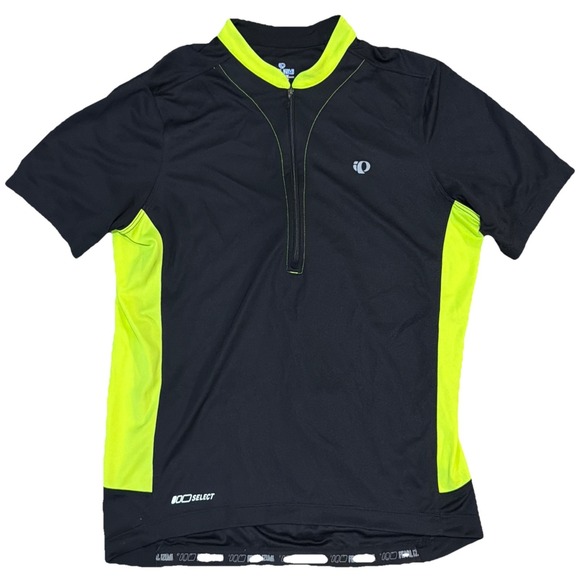 Pearl Izumi Other - PEARL iZUMi Mens M Elite Pursuit Bike Cycling Jersey SS 1/2 Zip Hi Viz Black‎